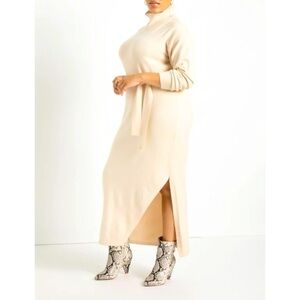 Eloquii Cream Maxi Dress